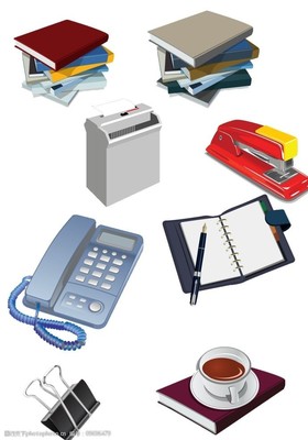 办公用品矢量素材图片 提升办公设计与效率的必备资源